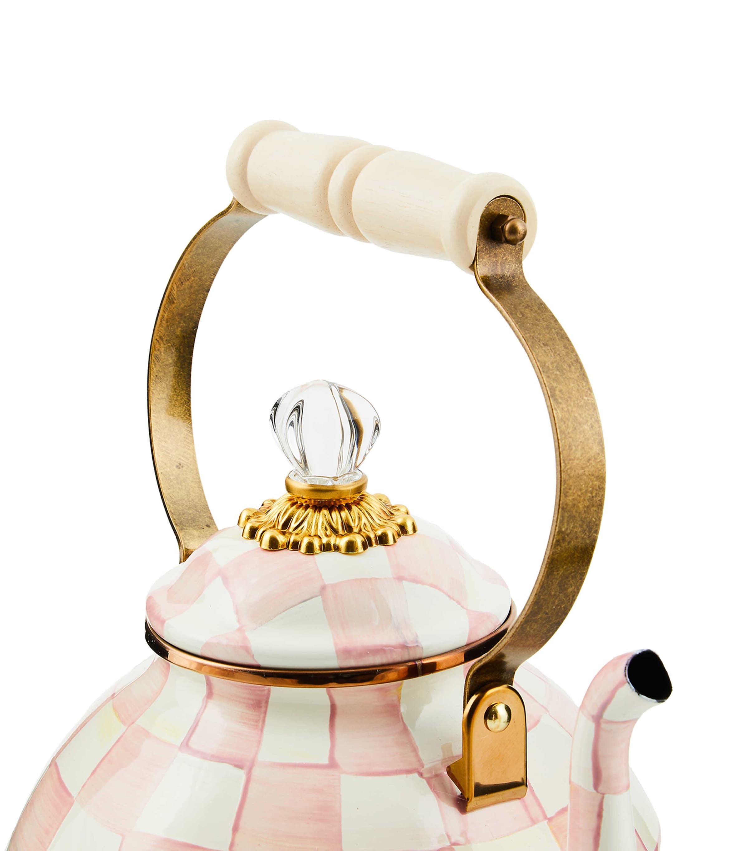 MacKenzie-Childs Rosy Check kettle 2.85L, imported from the UK