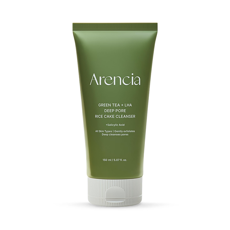 ARENCIA Green Tea LHA Deep Pore Rice Cake Cleanser 150g, UK version