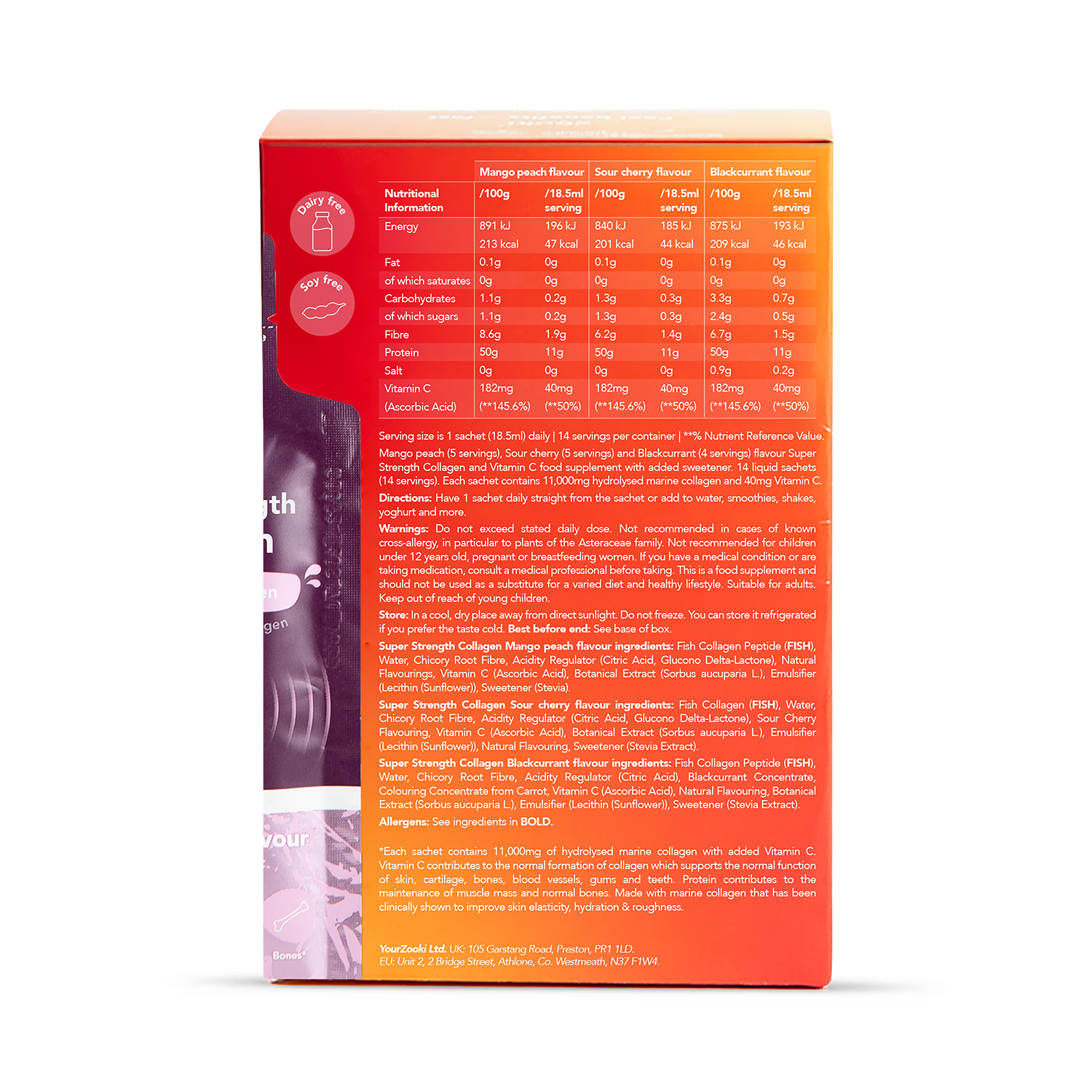Zooki Super Strength Marine Collagen 14 Sachets - British product