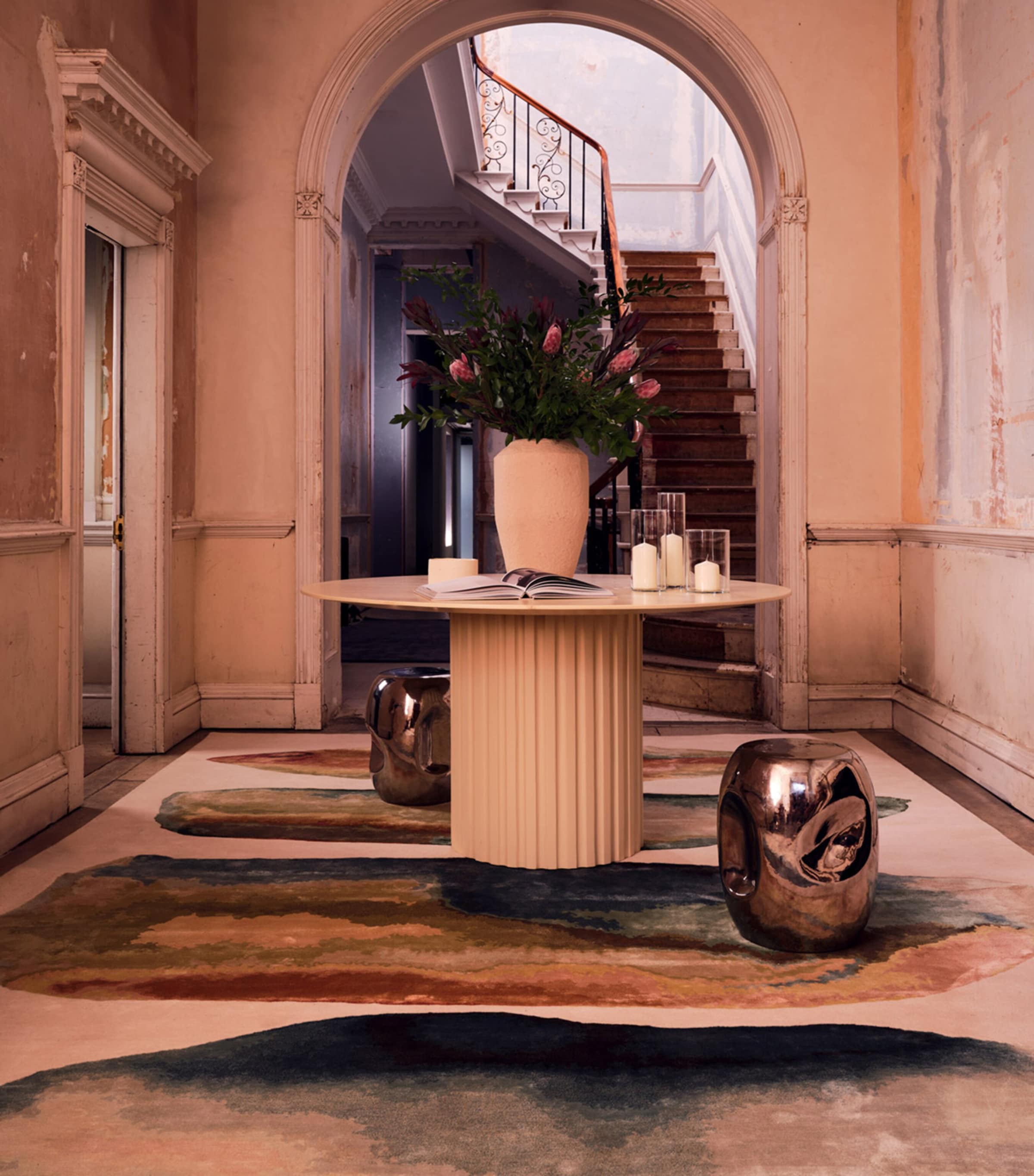 The Rug Company Wool-Silk Tili Sea rug 2.74m x 1.83m (British brand)
