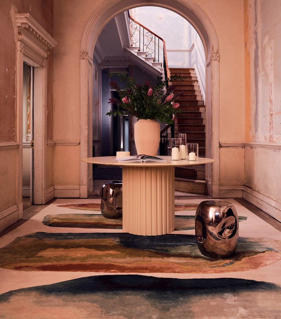 The Rug Company Wool-Silk Tili Sea rug 2.74m x 1.83m (British brand)