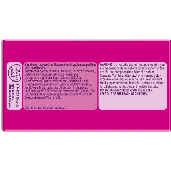 Bassetts Vitamins Multivitamins Raspberry 7-11 Years 60s GOODS Superdrug   