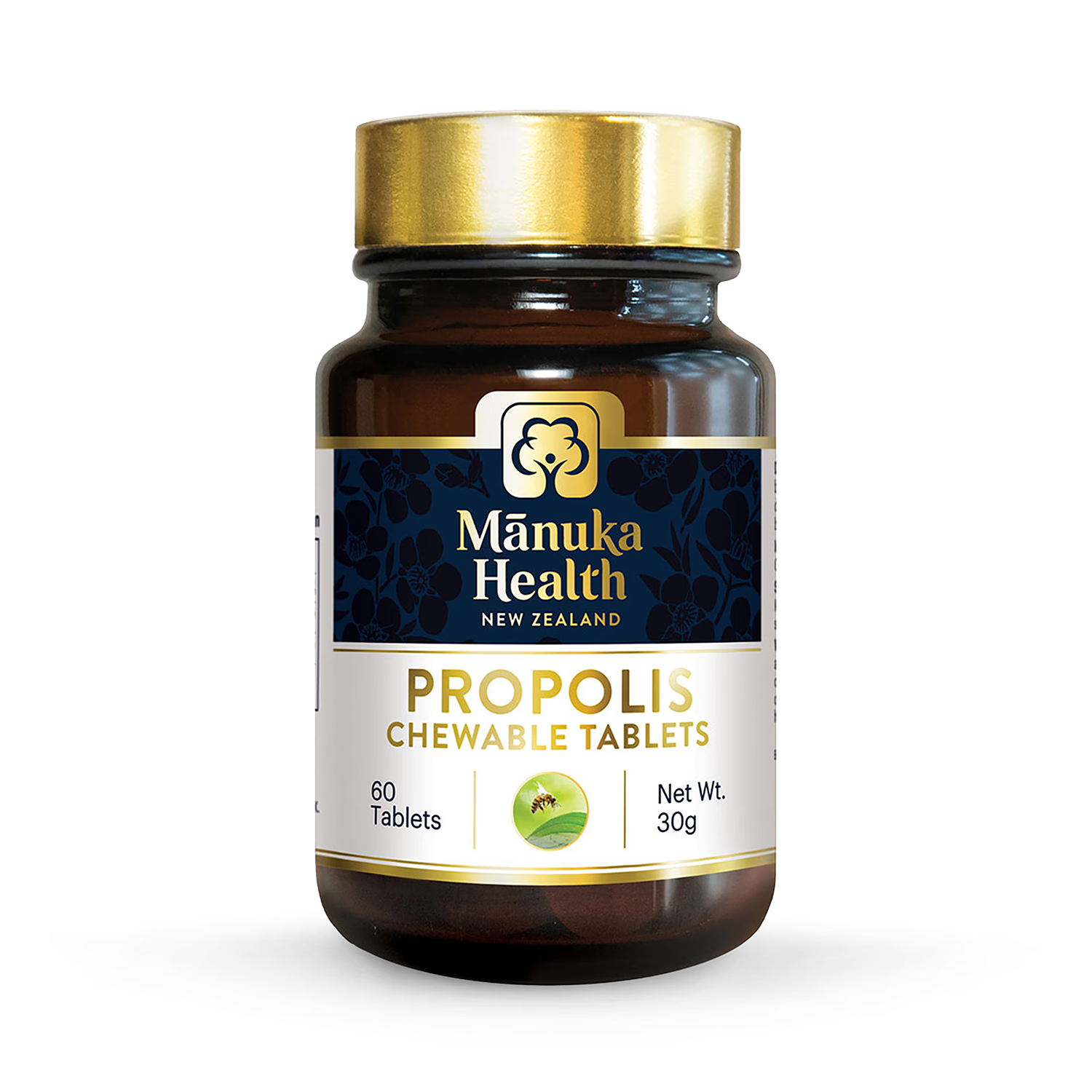 Manuka Health propolis and bee pollen chewable tablets 60 count - British product