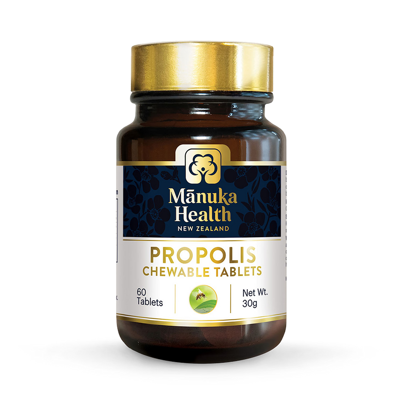 Manuka Health propolis and bee pollen chewable tablets 60 count - British product