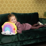 Noxxiez plush hand warmer cushion bright rainbow, UK version