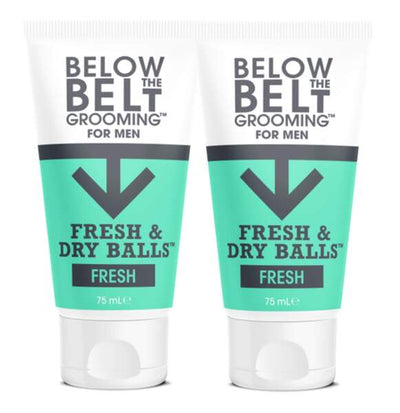 Superdrug Below The Belt Grooming Fresh & Dry Ball Intimate Deodorant 2 x 75ml- Buy online at McGrocer