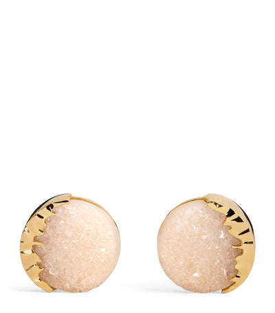 Harrods Tateossian Rose Gold and White Agate Cufflinks- Buy online at McGrocer