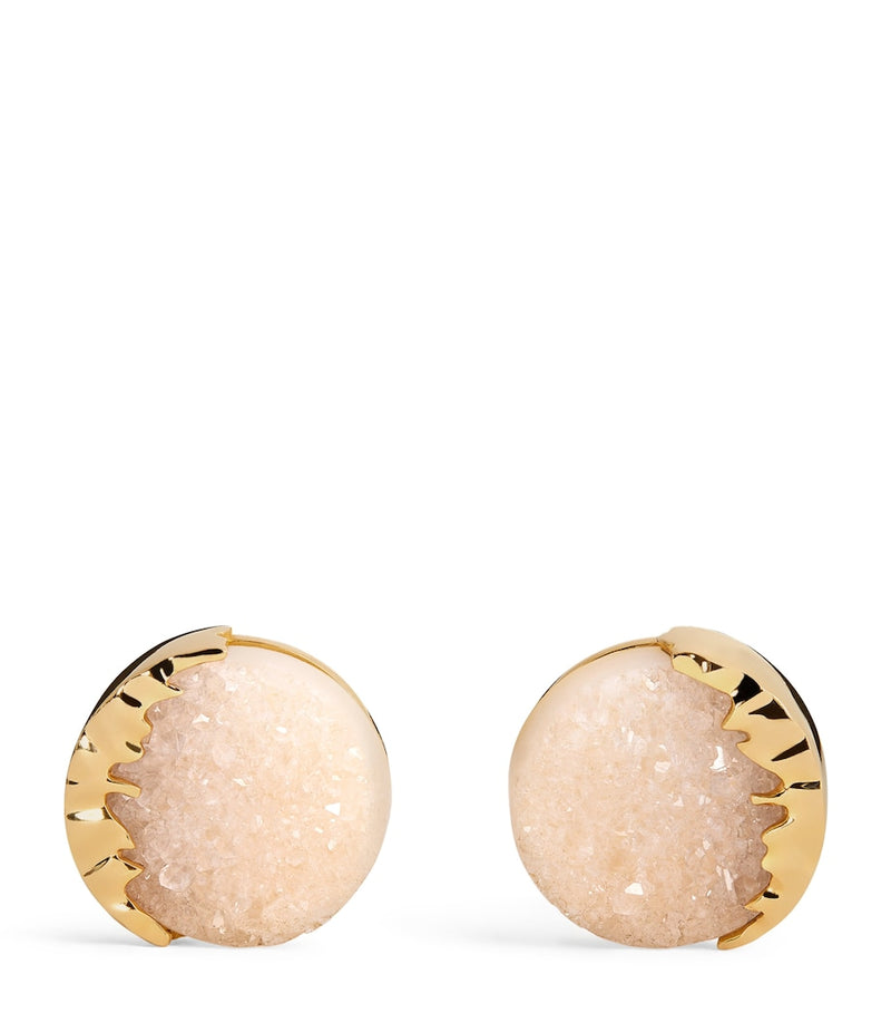 Tateossian rose gold and white agate cufflinks, UK version