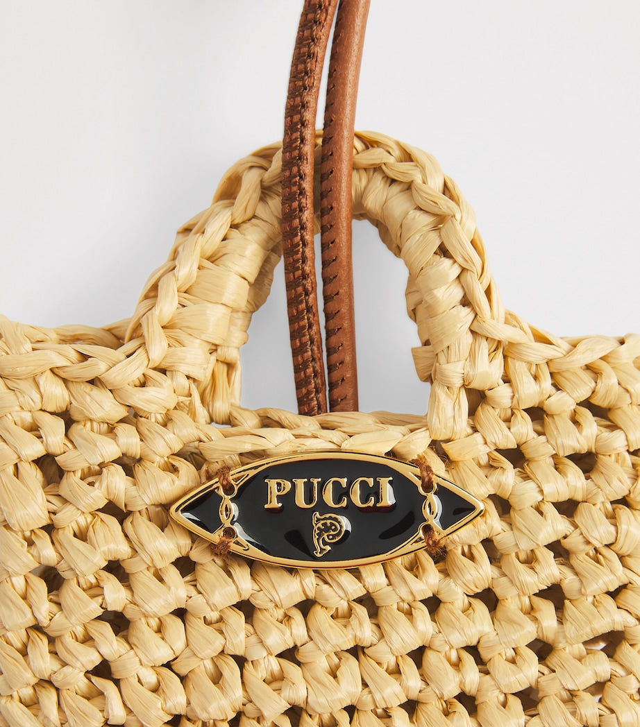 PUCCI mini raffia bag charm (British brand)