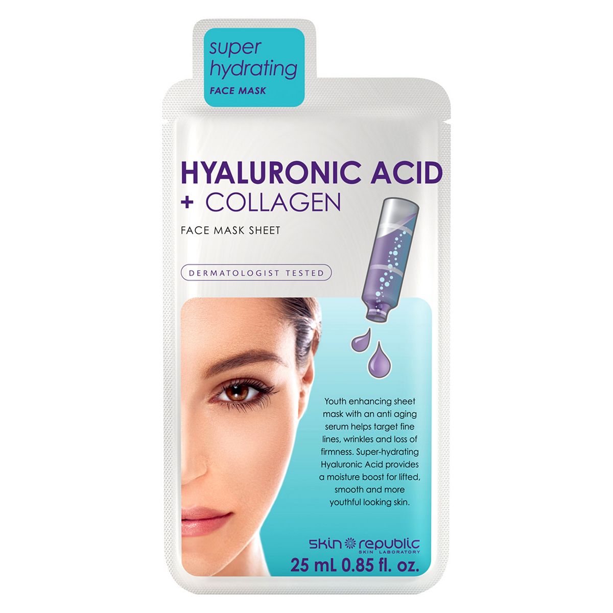 Skin Republic Hyaluronic Acid + Collagen Face Sheet Mask 25ml GOODS Boots   