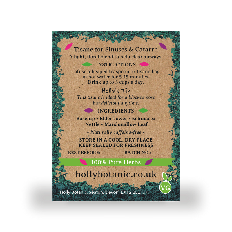 Holly Botanic Breathe Tisane elderflower rosehip 30 tea bags, UK version