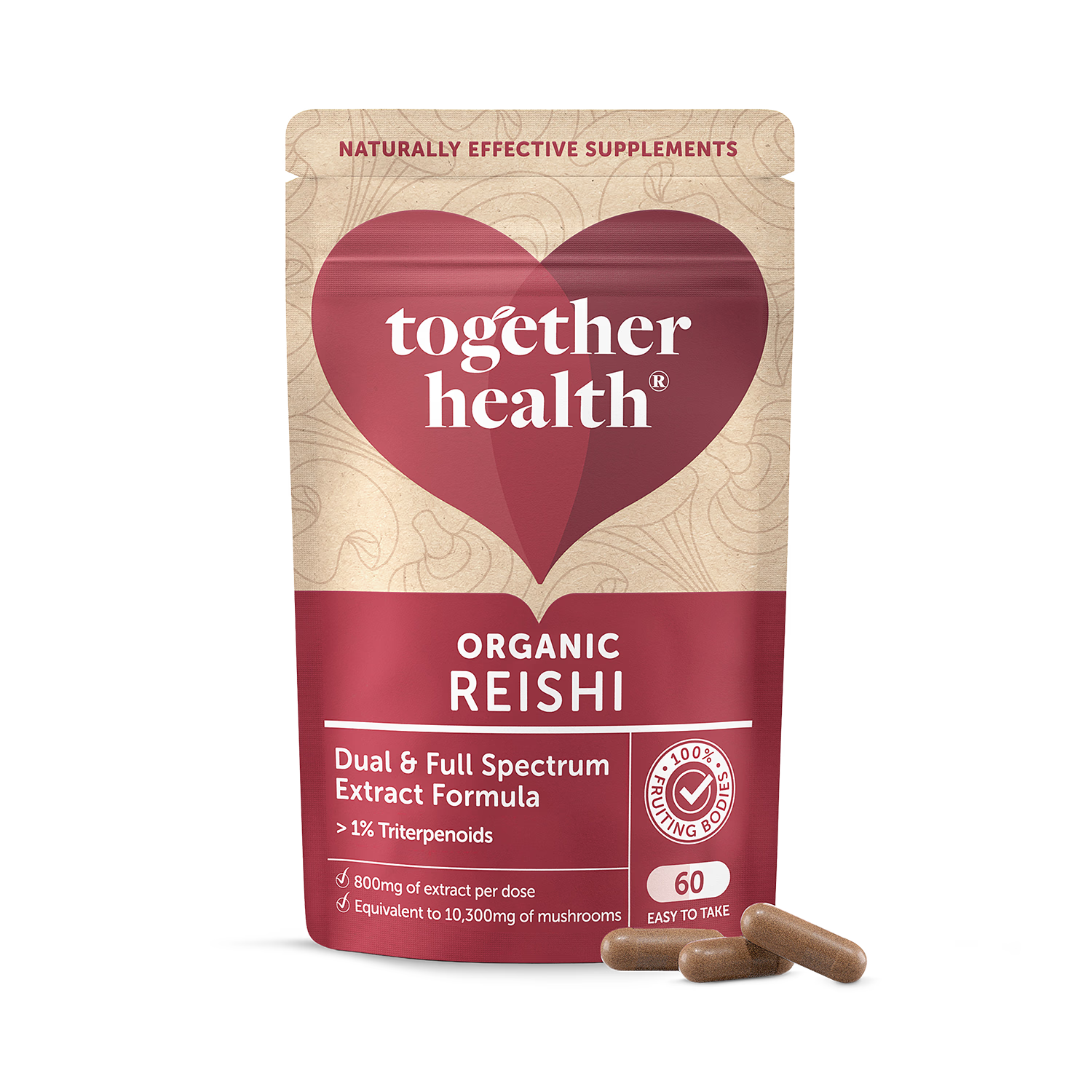 Together Health Organic Reishi 60 capsules (British brand)