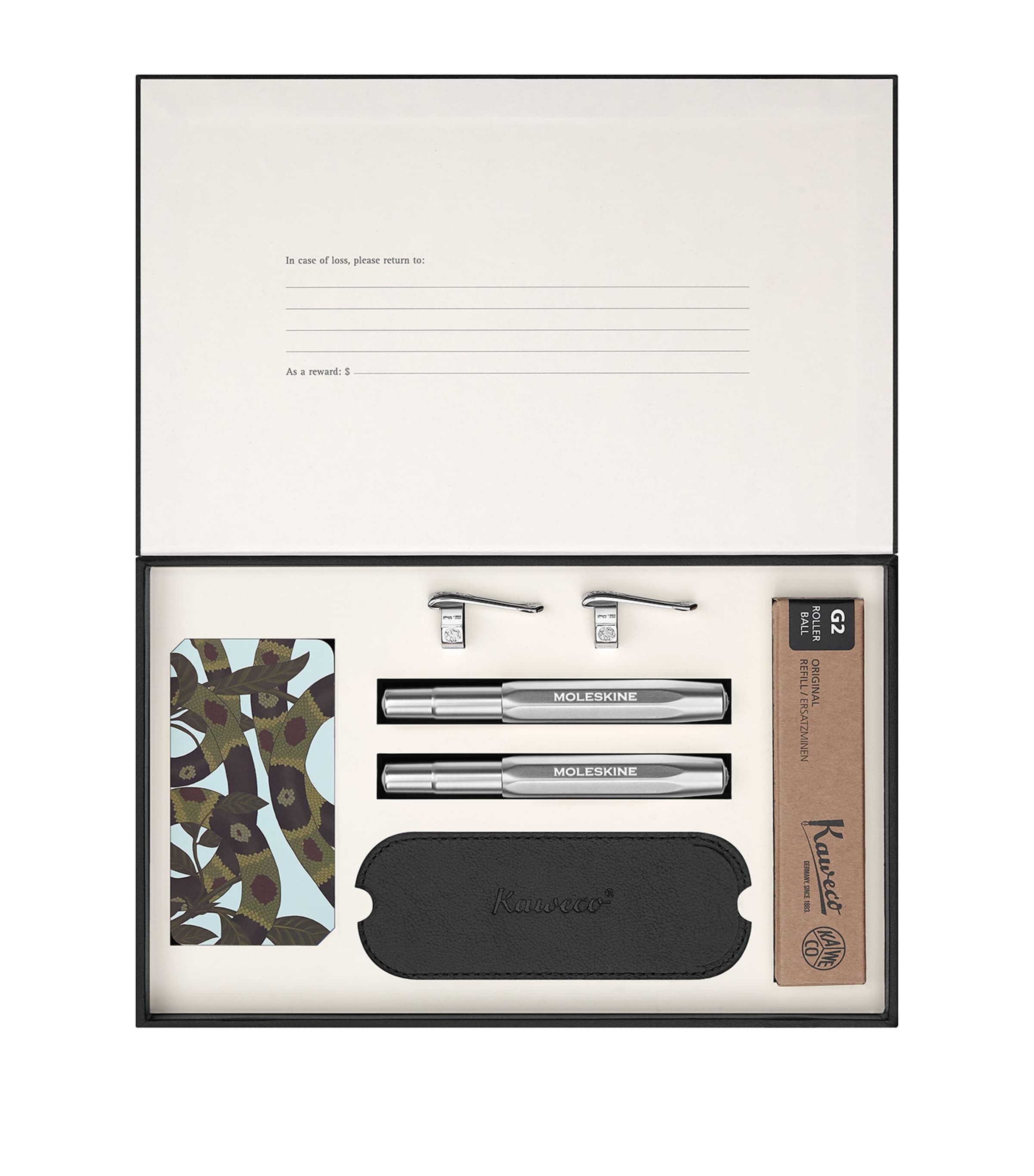 Moleskine Snake collector's box with notepads and pens, imported from the UK
