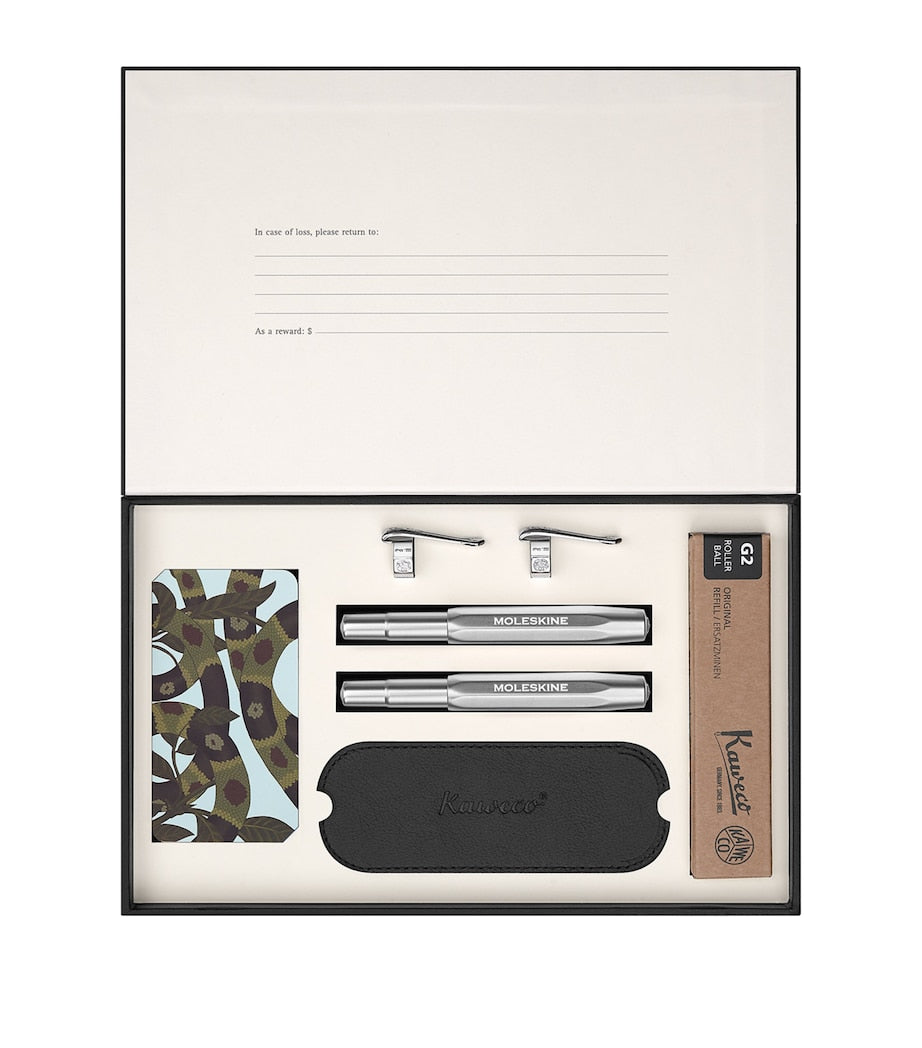 Moleskine Snake collector's box with notepads and pens, imported from the UK
