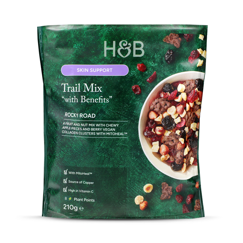 Holland & Barrett Skin Support Rocky Road Trail Mix 210g, UK version