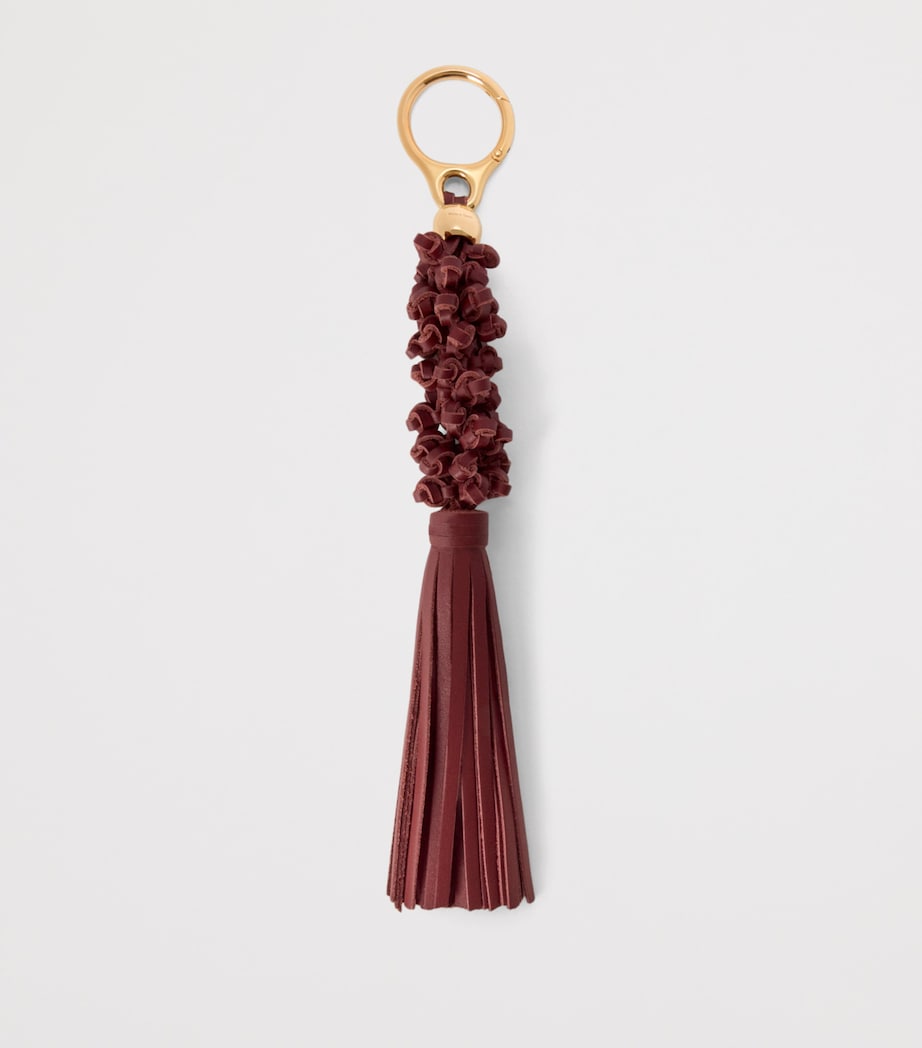 LOEWE calfskin braided knot keychain (British brand)