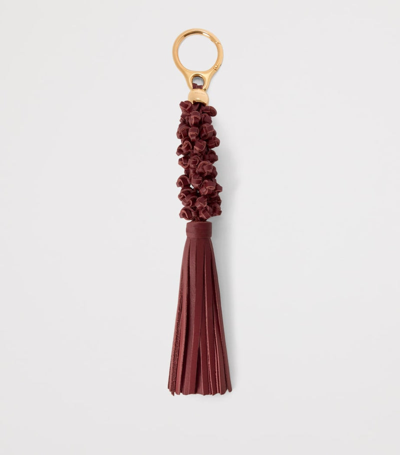 LOEWE calfskin braided knot keychain (British brand)