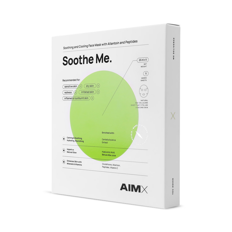 AimX Soothing Sheet Mask with Peptides 5 sheets (British brand)