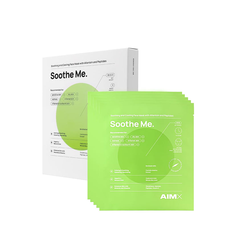 AimX Soothing Sheet Mask with Peptides 5 sheets (British brand)