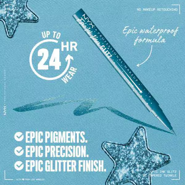 NYX Epic Ink liquid eyeliner Shimmer Stitch, imported from the UK
