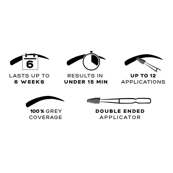 Eylure Dybrow mid brown permanent eyebrow tint 5ml, imported from the UK