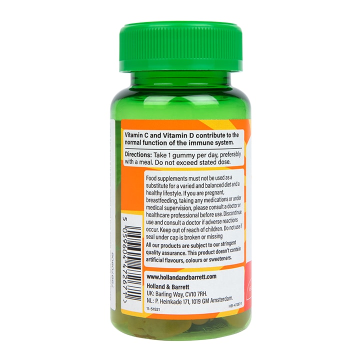 Holland & Barrett Kids Vitamin C Immune Support Pineapple Flavour 30 Gummies GOODS Holland&Barrett   