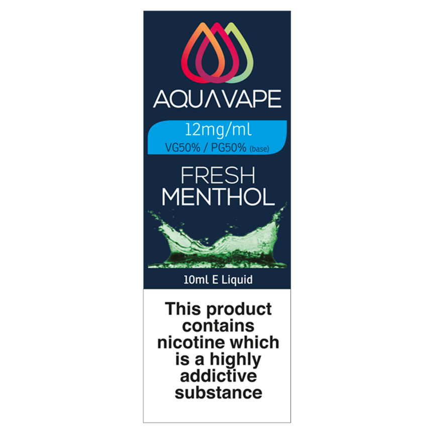 Aqua Vape Fresh Menthol E-Liquid 12mg GOODS ASDA   