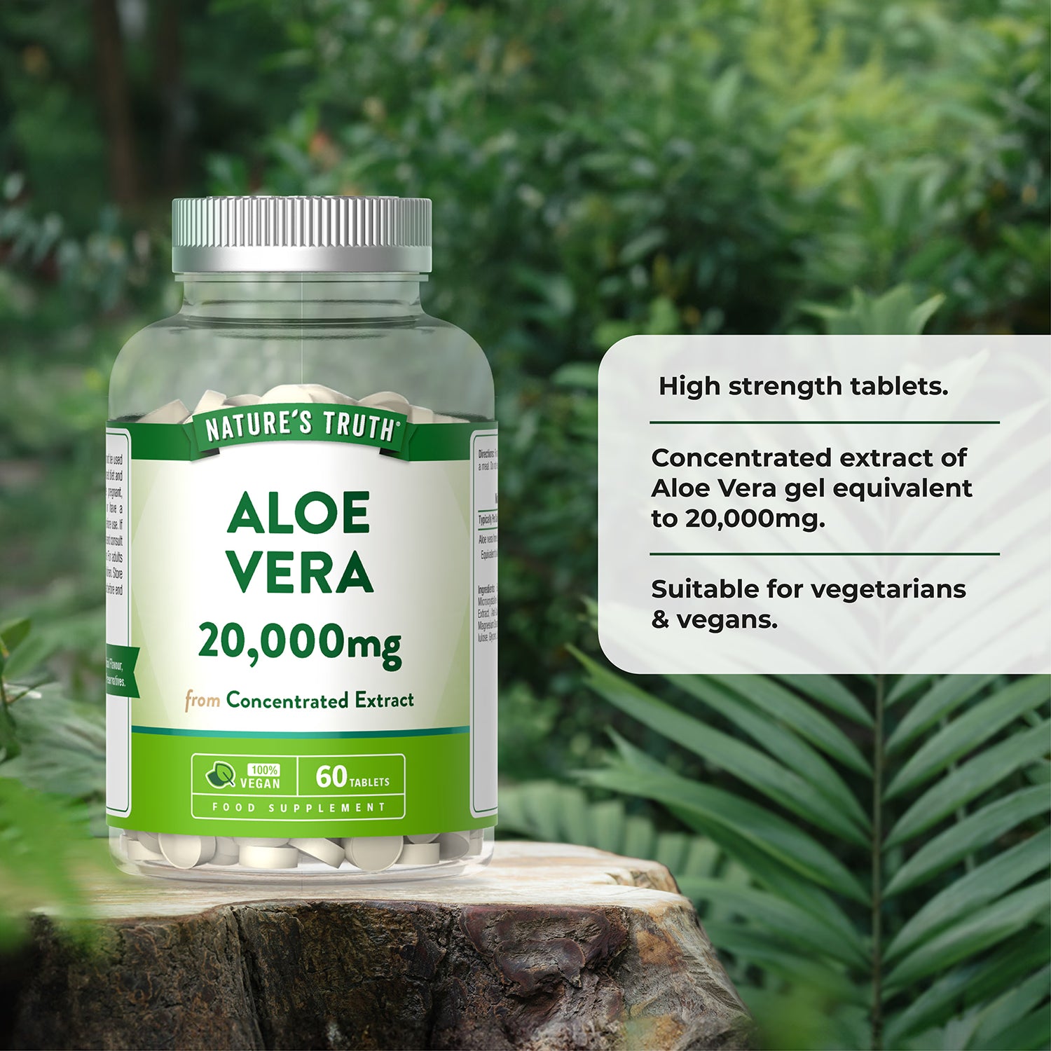 Nature's Truth Aloe Vera 20,000mg 60 tablets (British brand)