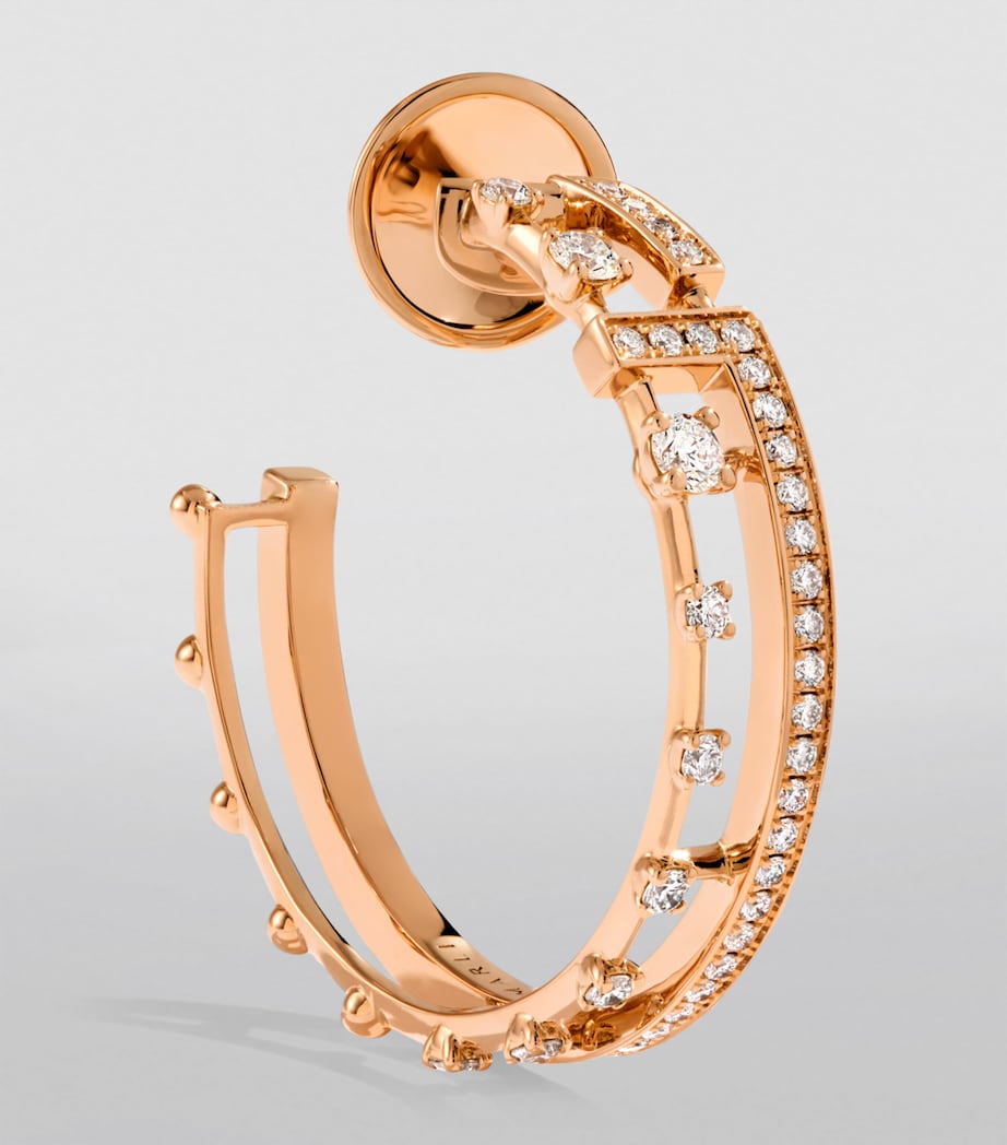 MARLI New York rose gold diamond hoop earrings, imported from the UK