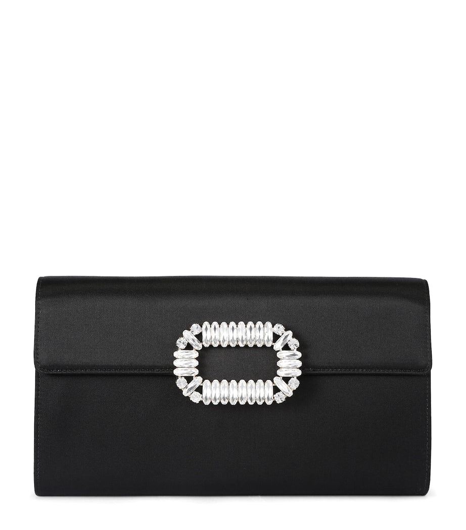 Roger Vivier Pilgrim satin clutch bag - British product
