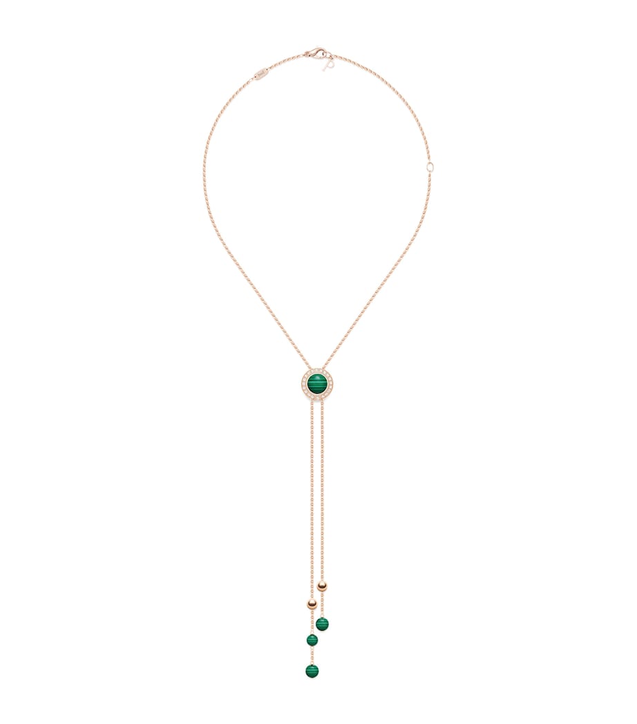 Piaget rose gold malachite diamond pendant necklace, UK version