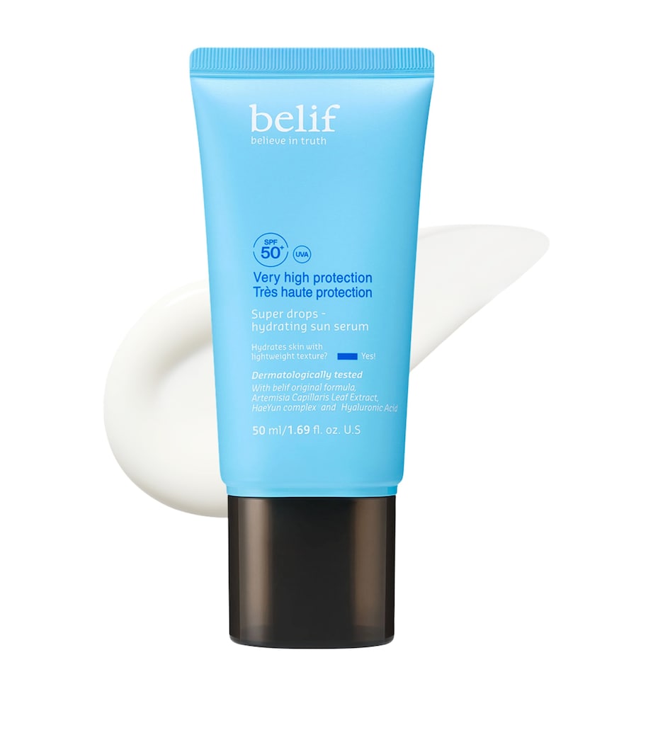Belif Super Drops Hydrating Sun Serum 50ml, imported from the UK