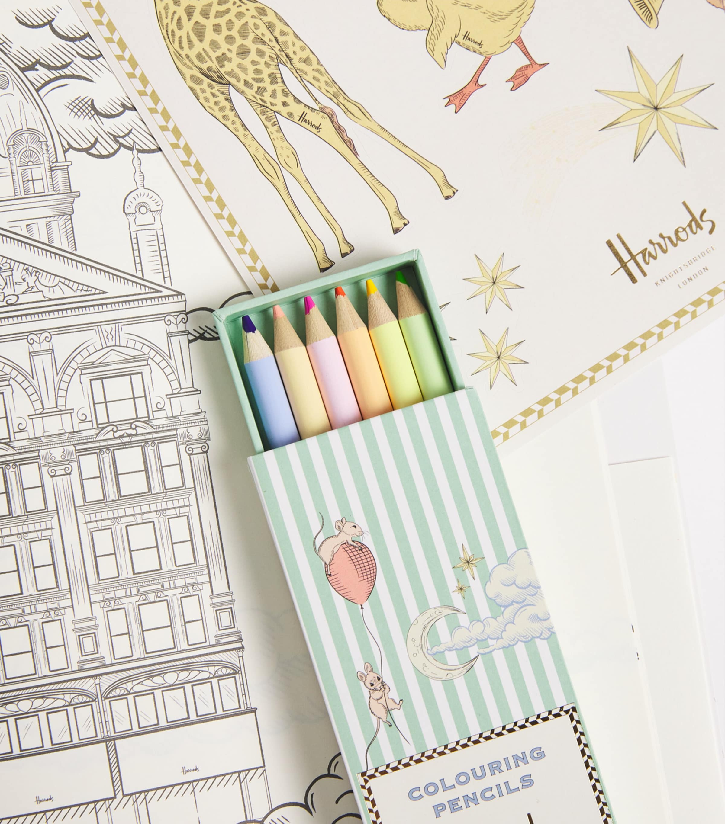 Harrods activity book with stickers and pencils, UK version