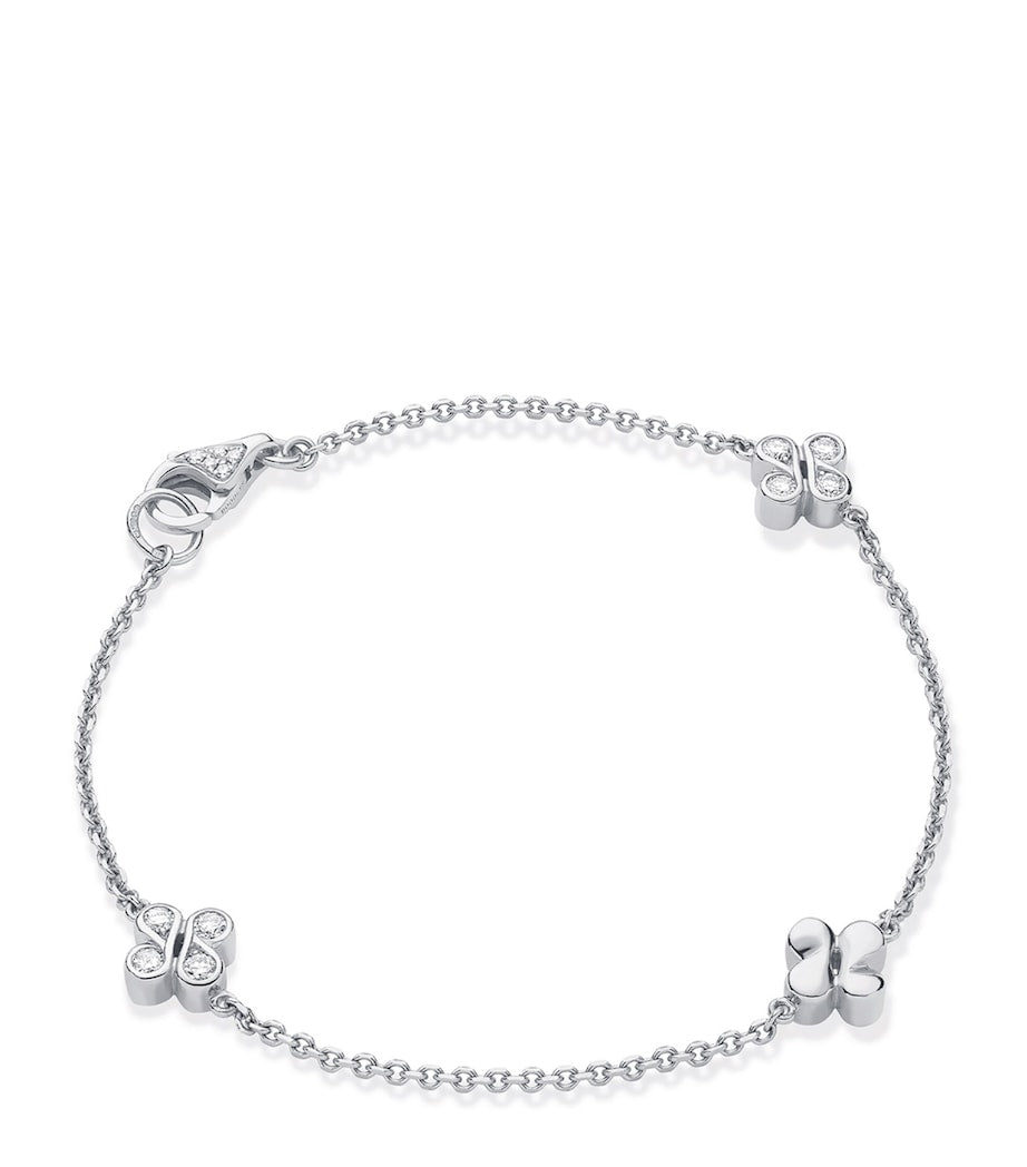 Boodles triple charm bracelet diamond white gold (British brand)