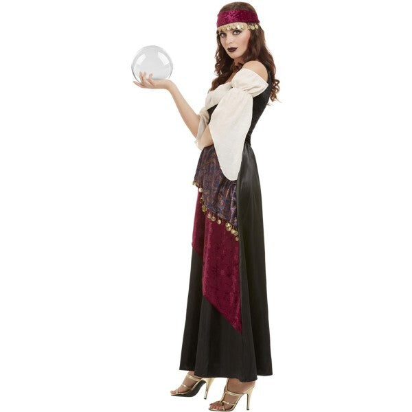 Smiffys deluxe fortune teller costume with dress and headband, UK version