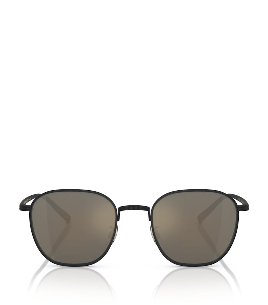 Oliver Peoples Rynn Square Sonnenbrille aus Titan, importiert aus Großbritannien