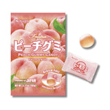 Kasugai Frutia Peach Gummy Candy soft chewy peach flavour, UK version