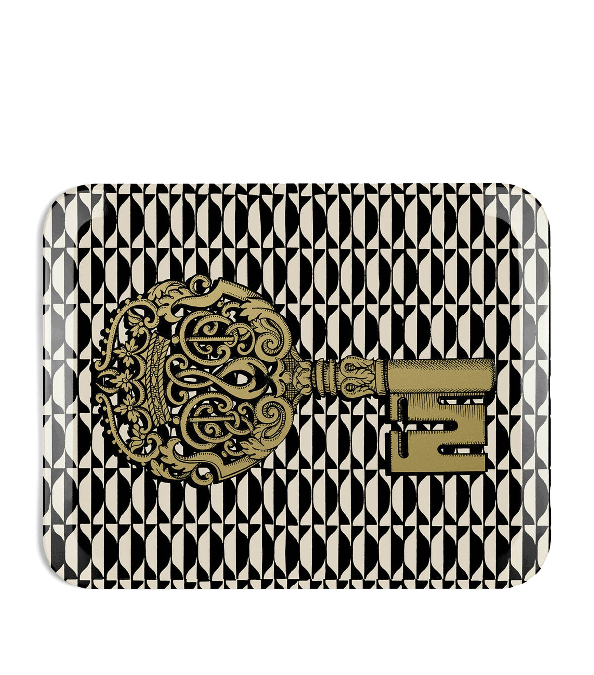 Fornasetti Chiavi and Losanghe wooden tray 60cm x 48cm - British product