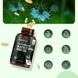 WeightWorld black seed oil capsules 180 softgels (British brand)