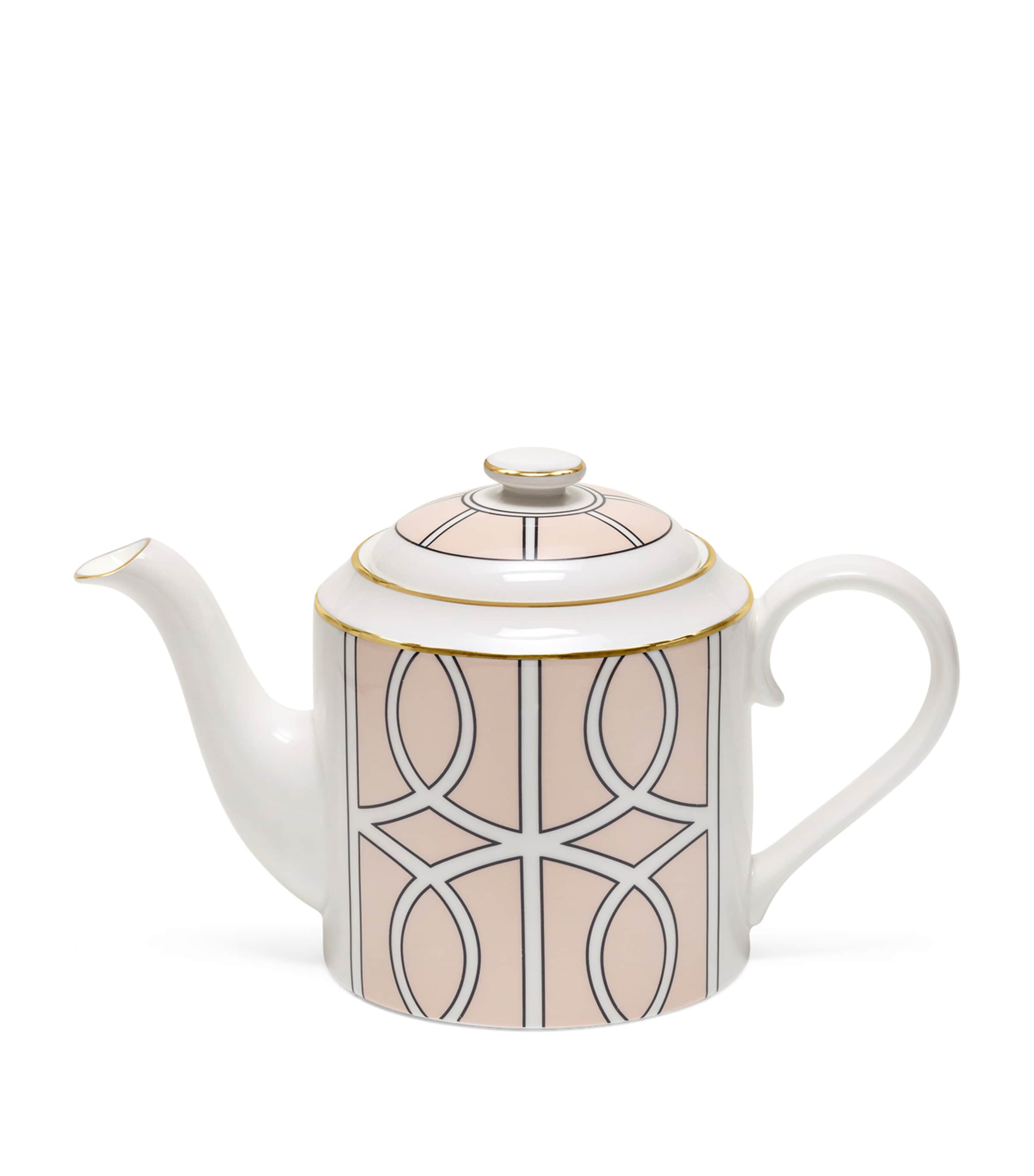 O.W. London Loop teapot with geometric print 840ml, imported from the UK
