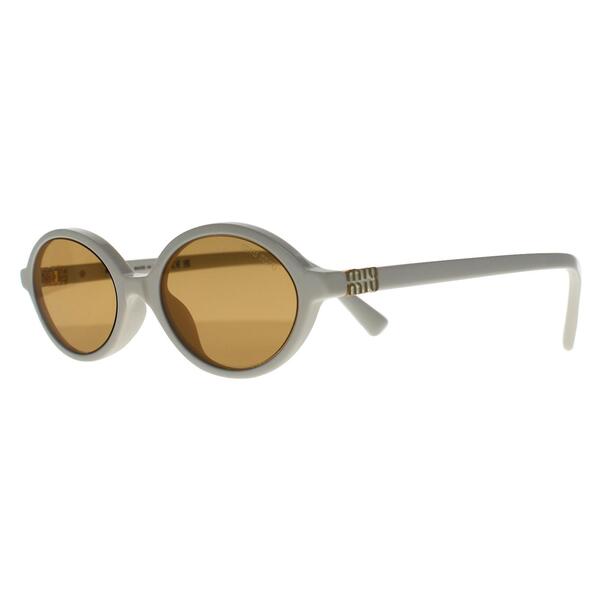 Miu Miu MU04ZS white women sunglasses oval silhouette (British brand)