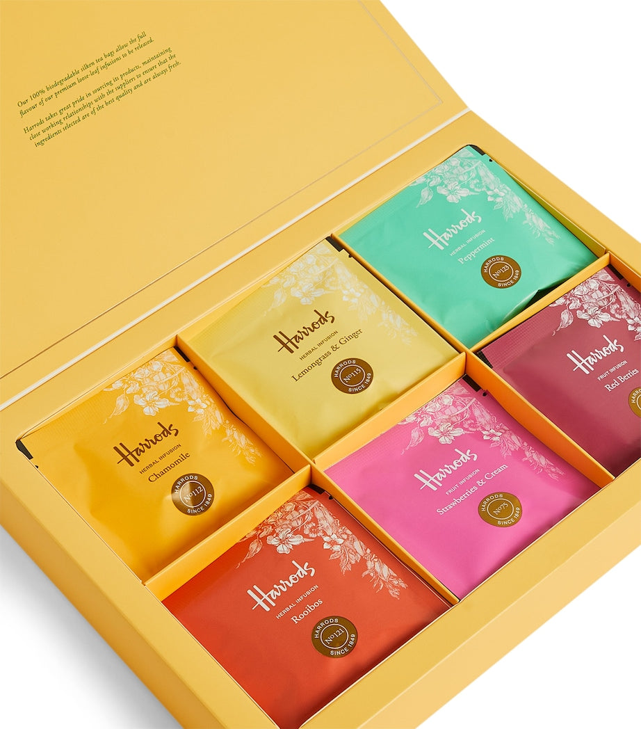 Harrods herbal and fruit infusion selection 30 tea bags, UK version