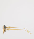 LOEWE hexagonal sunglasses gold-tone metal frame (British brand)