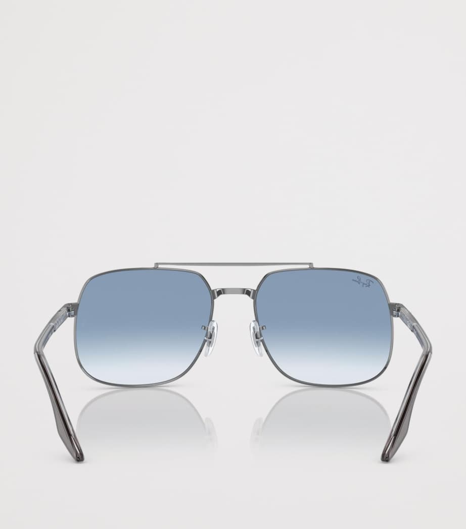 Lunettes de soleil carrées en métal Ray-Ban, version UK