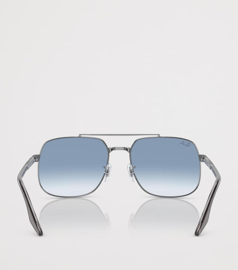 Lunettes de soleil carrées en métal Ray-Ban, version UK
