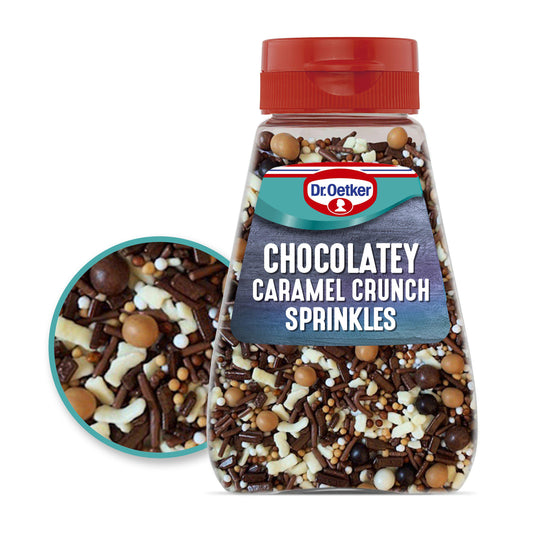Dr. Oetker Chocolate Flavour Caramel Crunch Cake Sprinkles 115g Colourings & flavourings Sainsburys   