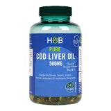 Holland & Barrett Pure Cod Liver Oil 1000mg 120 Capsules Omega 3 Supplements & Fish Oils Holland&Barrett   