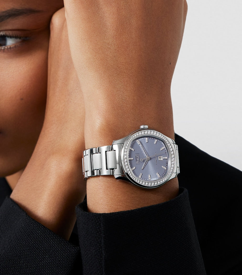 Piaget Polo Date diamond watch 36mm, UK version