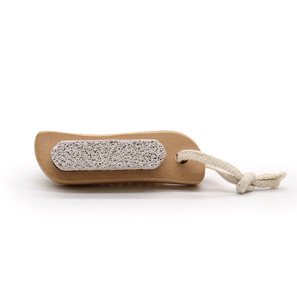 Sisal pedicure brush with pumice stone, foot care tool (British brand)