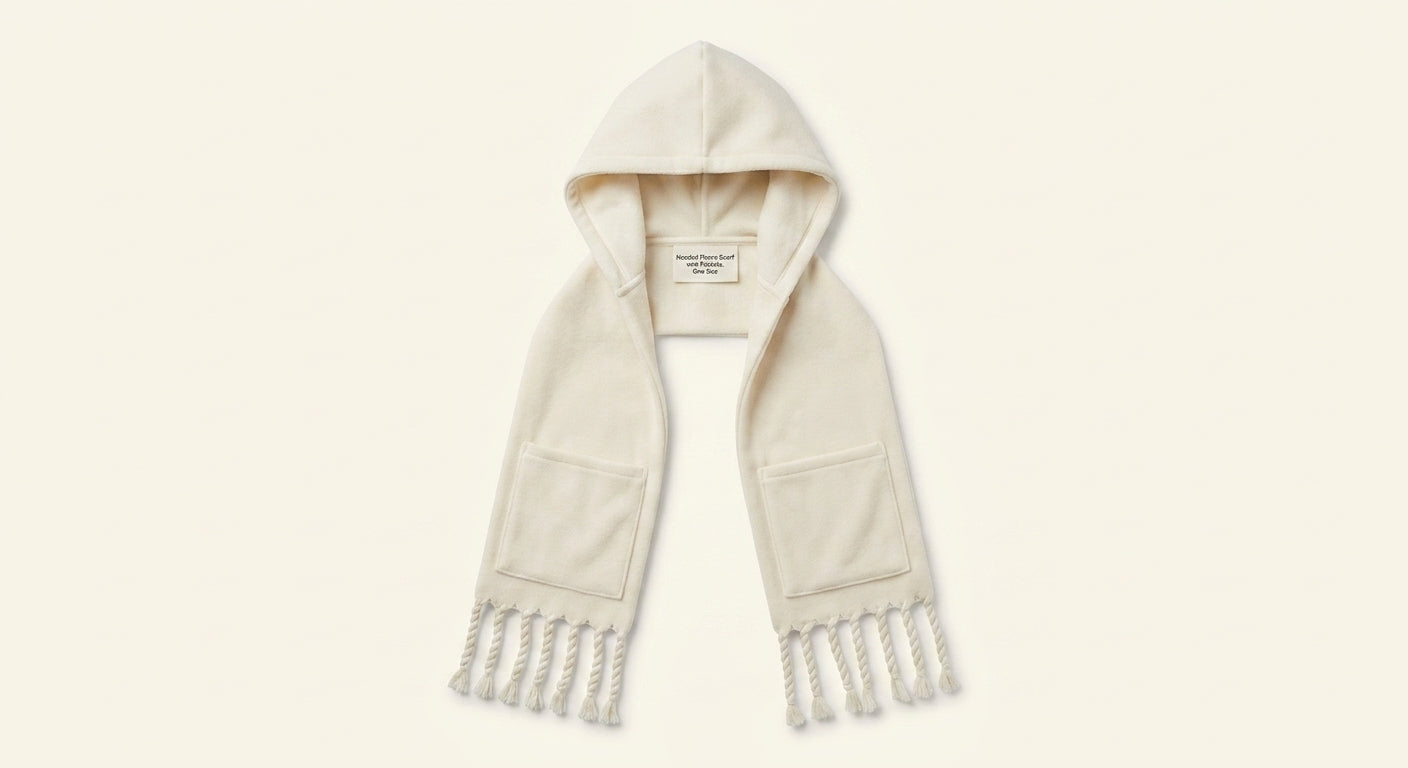 Burberry hooded scarf with two pockets 200cm, imported from the UK